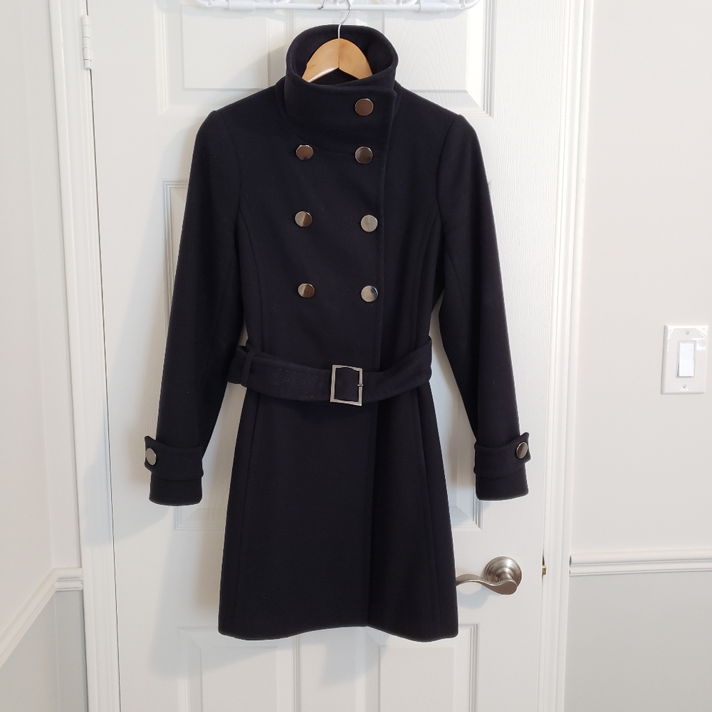 Babaton wool peacoat small navy